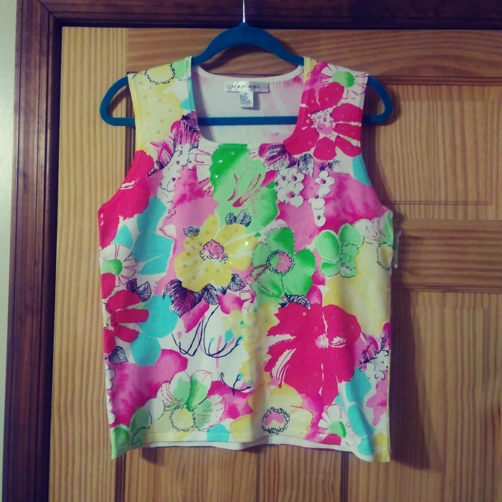 Womens RAFAEL sleeveless jumper  flowers summer